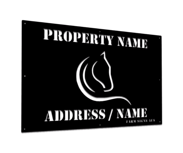 Metal property entrance sign