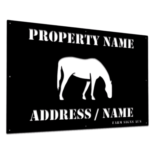 Metal laser cut farm sign