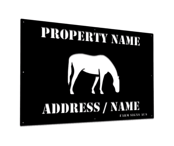 Metal laser cut farm sign