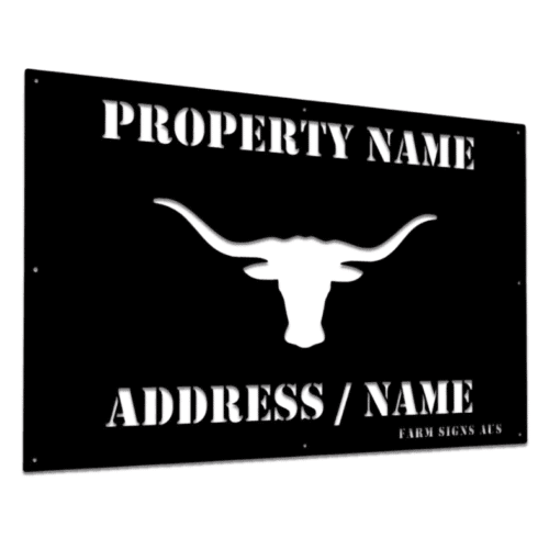 Property entrance farm sign