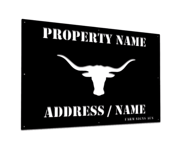Property entrance farm sign