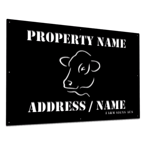 Entrance gate farm sign