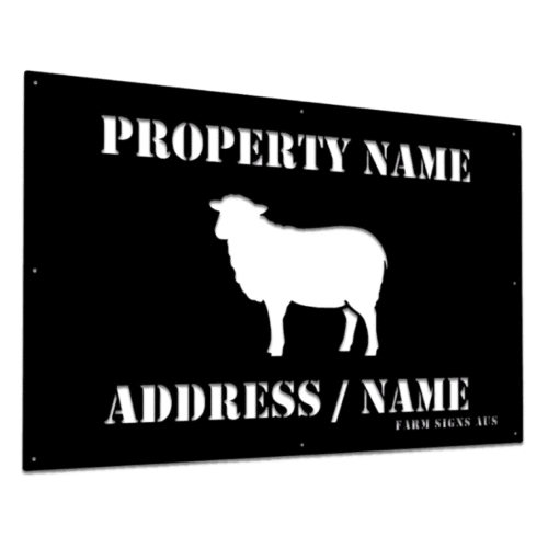 Property entrance farm sign