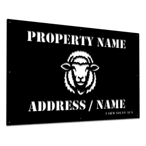 Sheep property farm sign