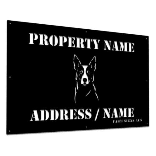 Cattle Working Dog Metal Sign