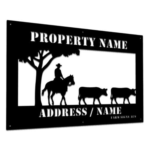 Custom Cattle Station Farm Sign