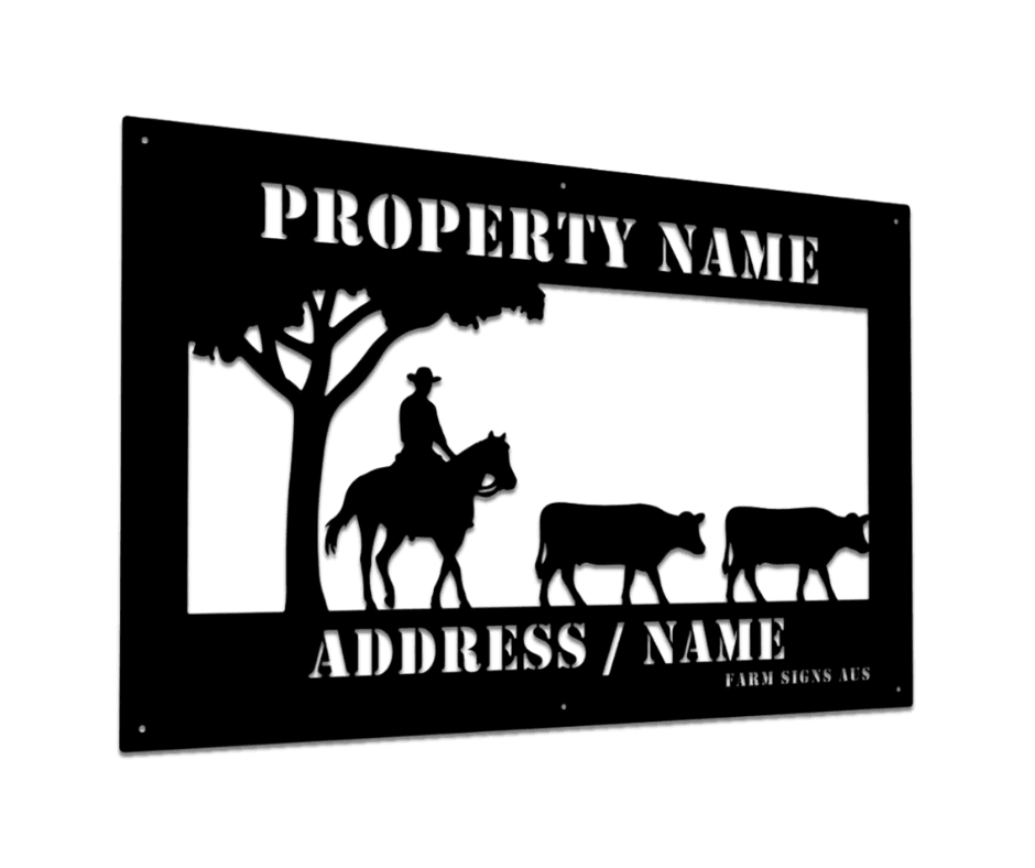 Custom Cattle Station Farm Sign