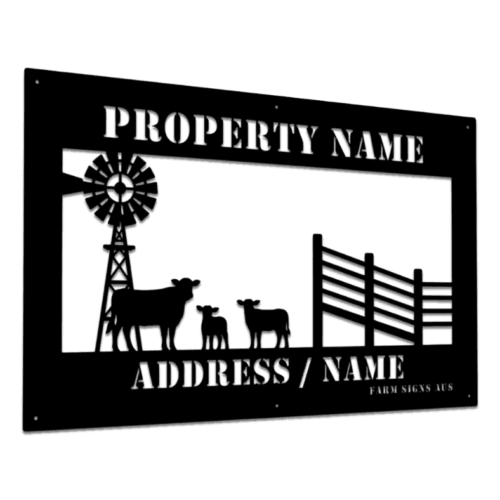 Custom Cattle Station Farm Sign