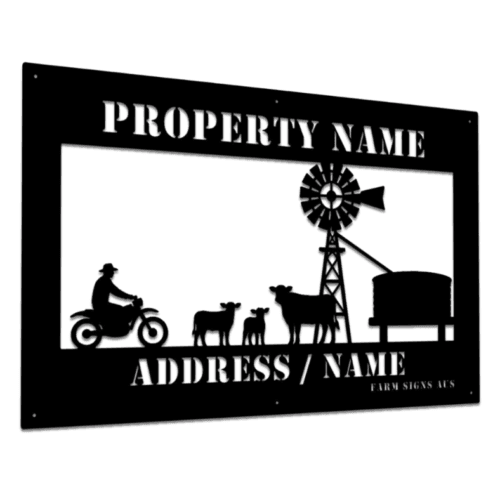 Custom Cattle Station Farm Sign