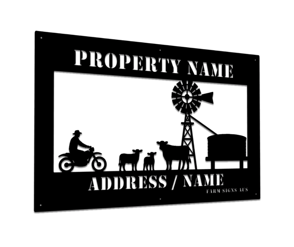 Custom Cattle Station Farm Sign