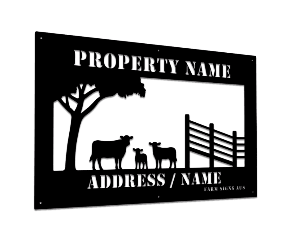 Custom Cattle Station Farm Sign