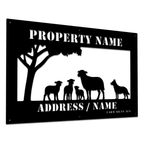 Custom Sheep Station Farm Sign