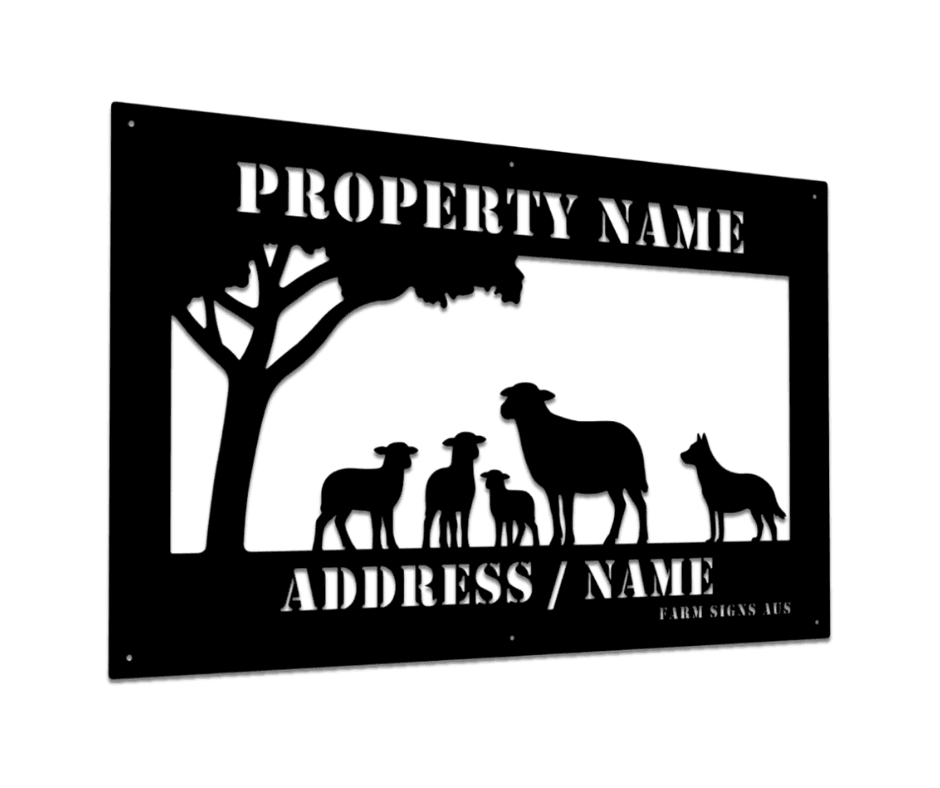 Custom Sheep Station Farm Sign