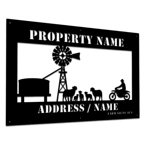 Custom Sheep Station Farm Sign