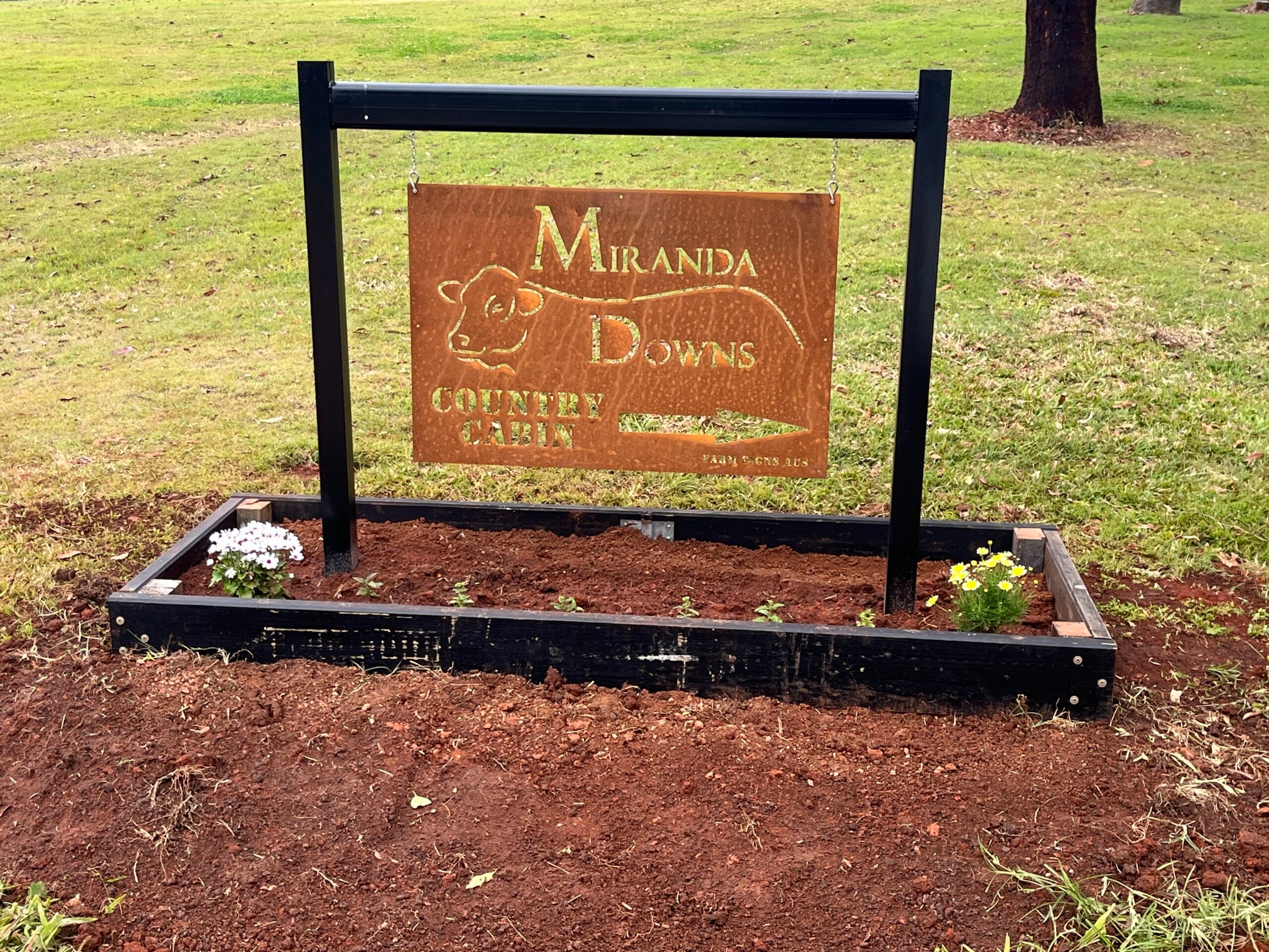 Corten Steel Farm Sign