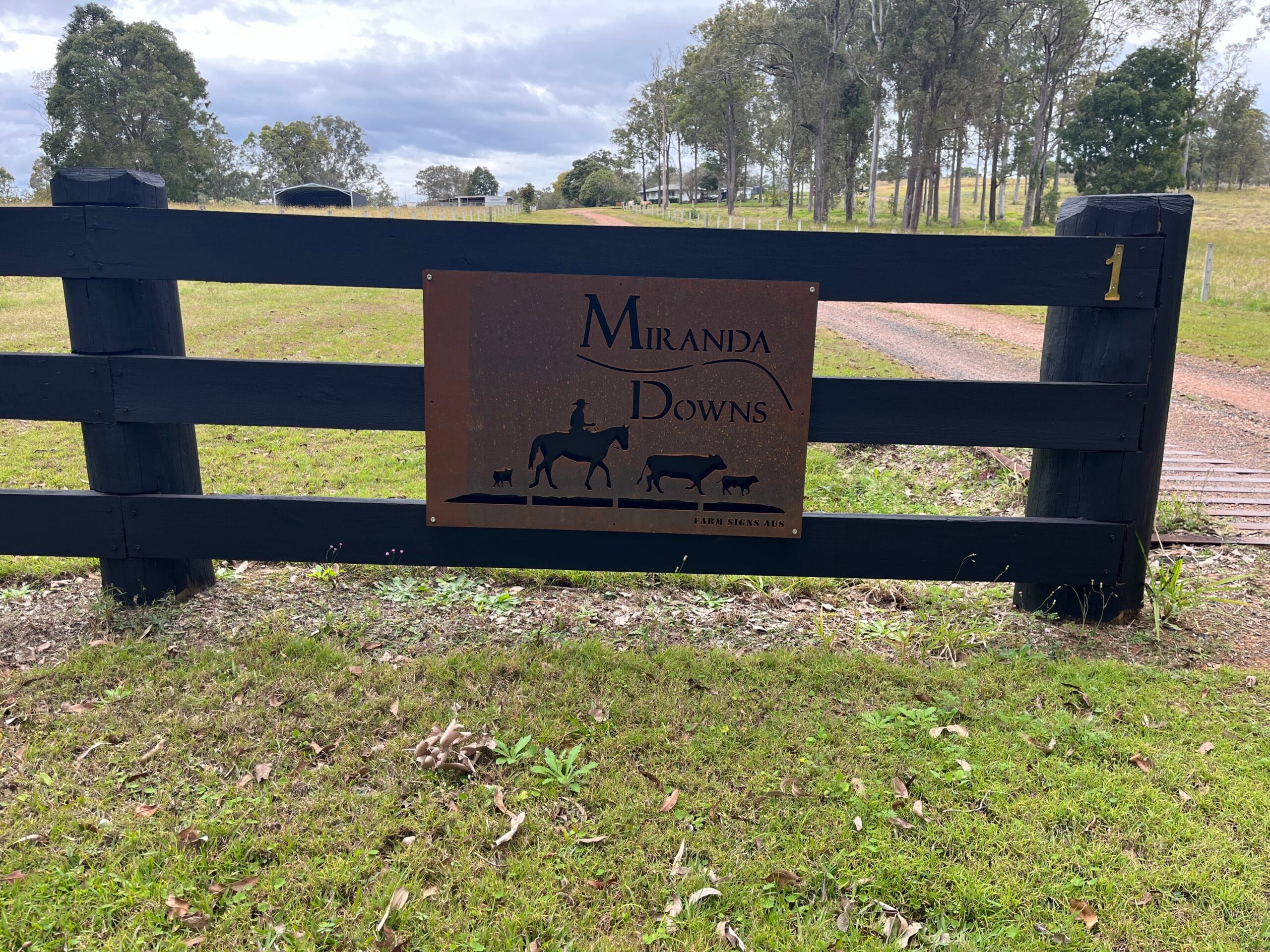 Rustic farm sign